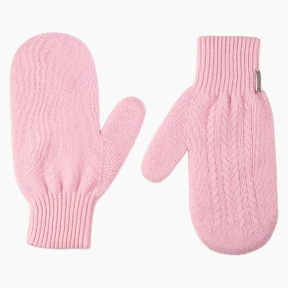Pink color mittens, Warm winter mittens, Cozy warm mittens, Cashmere mittens - Picture 3 of 8